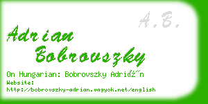 adrian bobrovszky business card